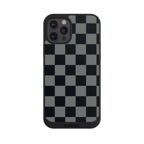 Apple iPhone 12 Pro NIVOpure Schachbrett Schwarz Grau