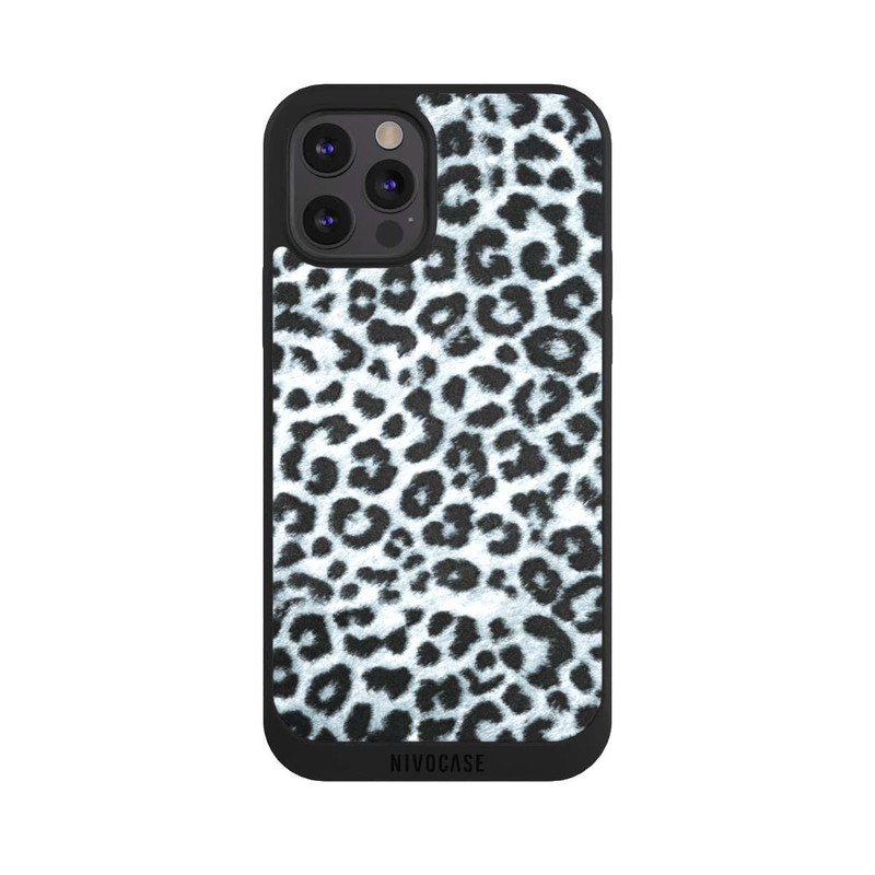iPhone 12 Pro Max NIVOpure Fourrure de Léopard Grise