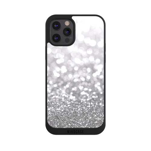 Apple iPhone 12 Pro Max NIVOpure Pluie de Paillettes Argentées Look