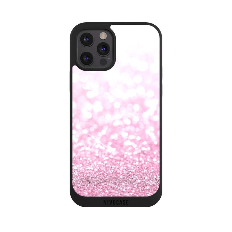 iPhone 12 Pro Max NIVOpure Pluie de paillettes roses look