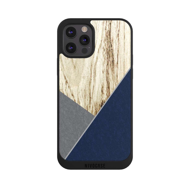 iPhone 12 Pro Max NIVOpure Bois Graphique Bleu