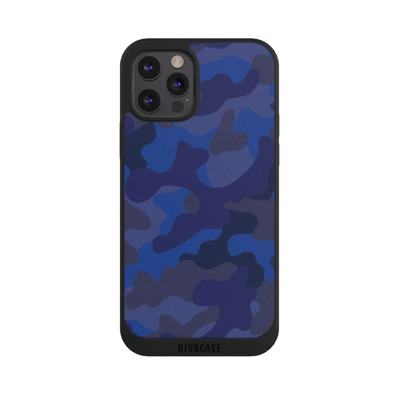 iPhone 12 Pro Max NIVOpure Camouflage bleu marine
