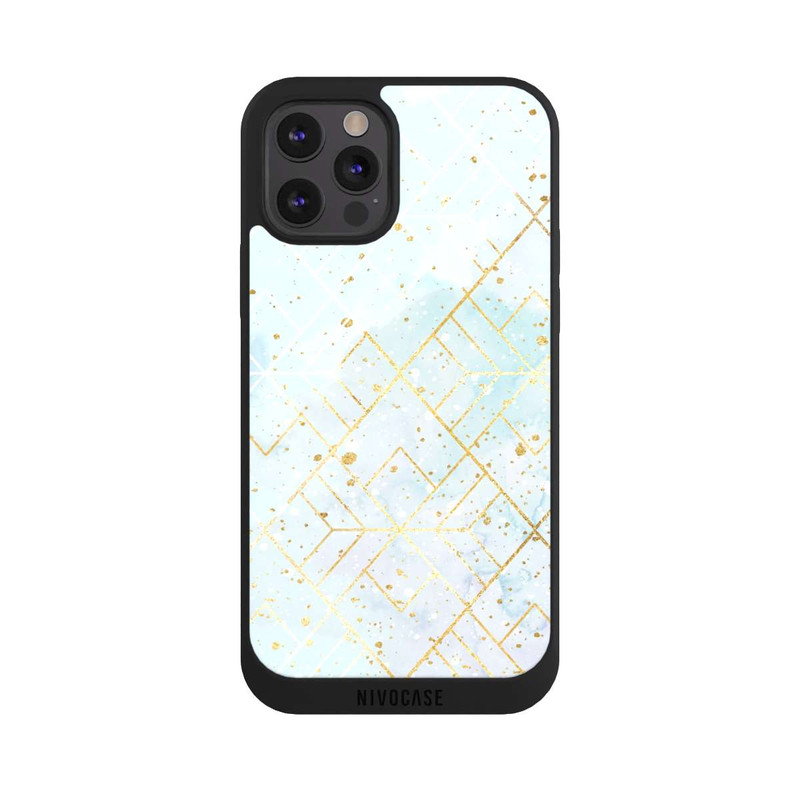 iPhone 12 Pro Max NIVOpure Marbre Pastel Motif de Maille