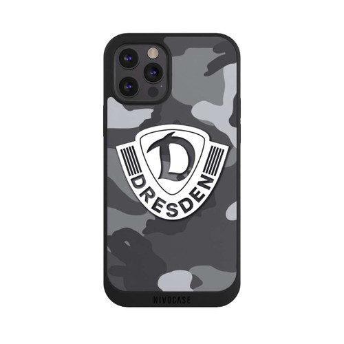 Apple iPhone 12 Pro Max NIVOpure Dresden Camouflage Grau - Dynamo Dresden