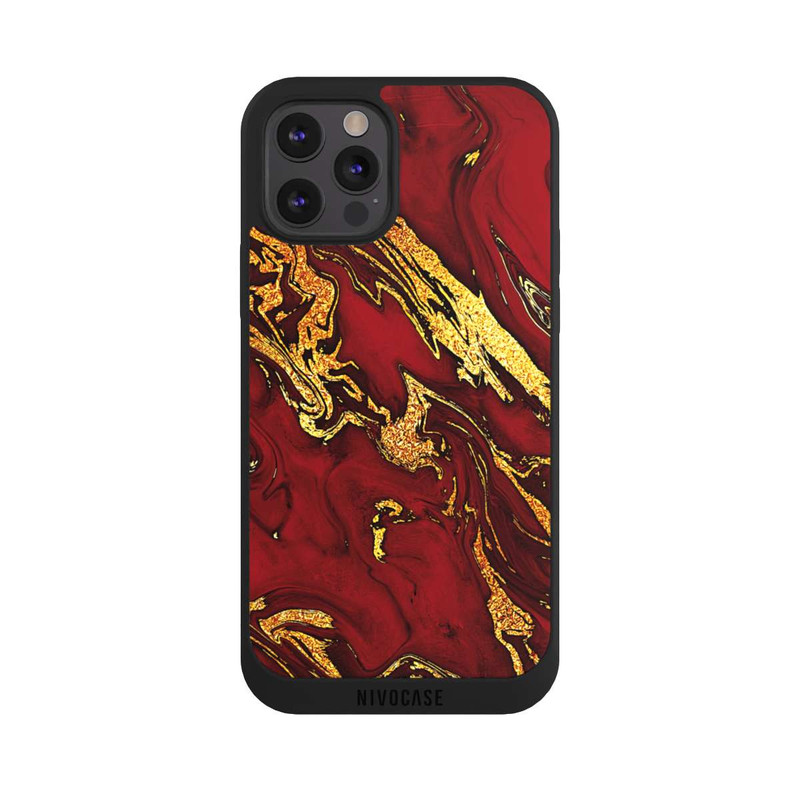iPhone 12 Pro Max NIVOpure Marbre Rouge Doré