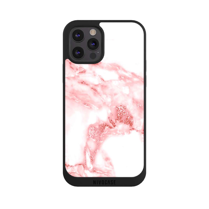 iPhone 12 Pro Max NIVOpure Marbre Rose et Blanc