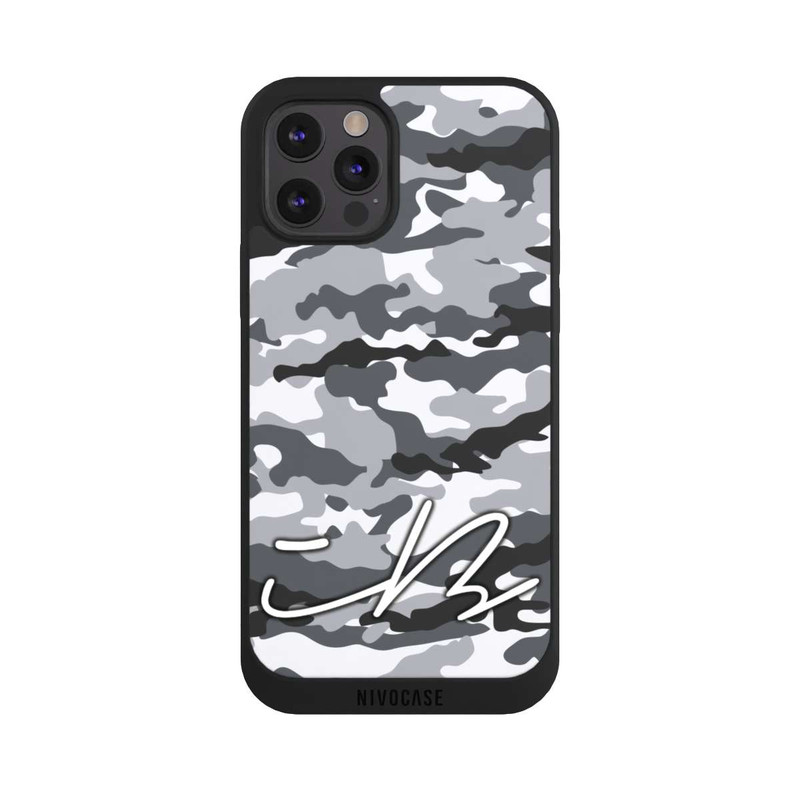 iPhone 12 Pro Max NIVOpure Camo Grau iBlali