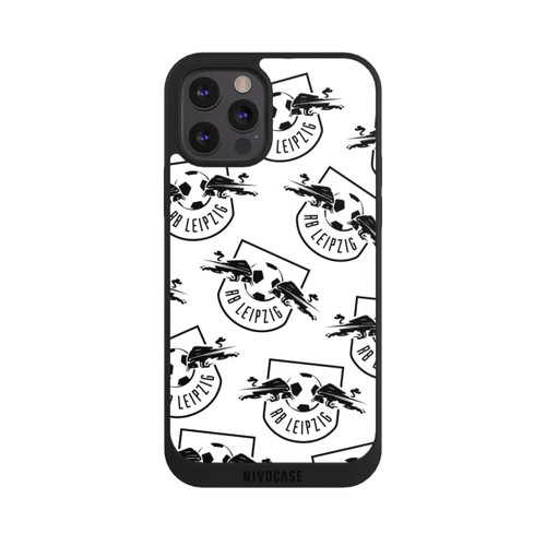 Apple iPhone 12 Pro Max NIVOpure Logos RB Leipzig Schwarz auf Weiß