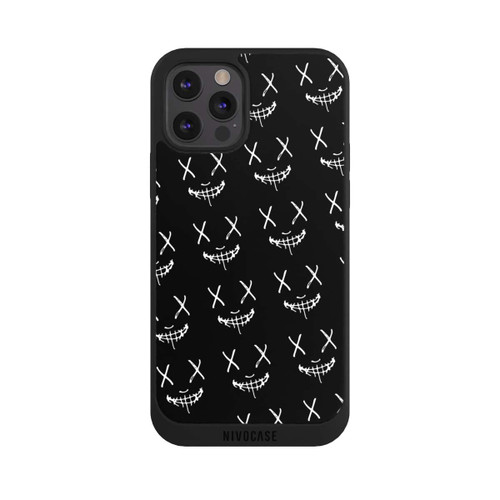 Apple iPhone 12 Pro Max NIVOpure Maskenmuster Schwarz