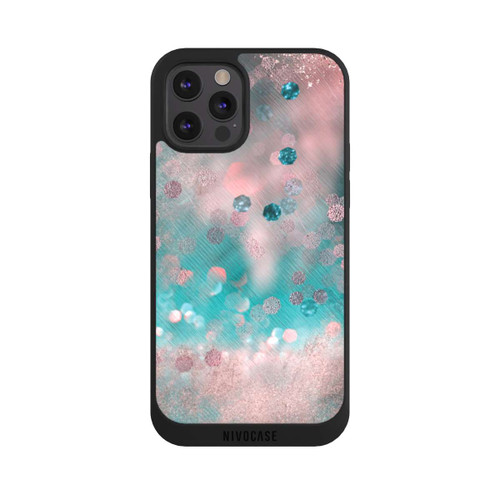 Apple iPhone 12 Pro Max NIVOpure Turquoise Glamour Glitter Look