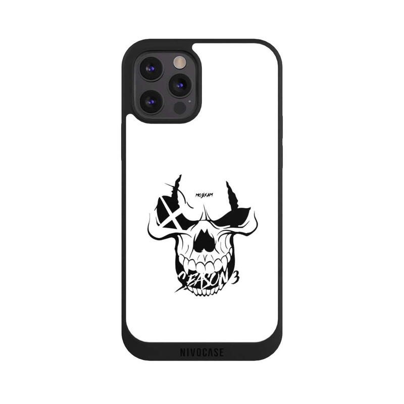 iPhone 12 Pro Max NIVOpure Schädel Weiß/Schwarz