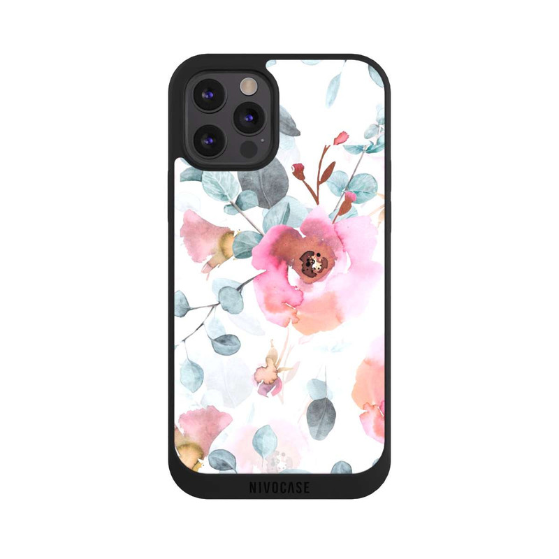 iPhone 12 Pro Max NIVOpure Papier Peint Fleur Aquarelle
