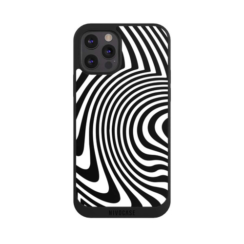 Apple iPhone 12 Pro Max NIVOpure Vagues noires et blanches
