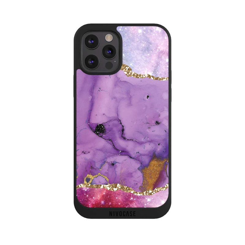 iPhone 12 Pro Max NIVOpure Marbre glamour galaxie violet