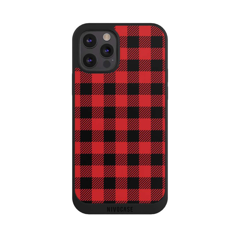 iPhone 12 Pro Max NIVOpure Red Lumberjack Pattern