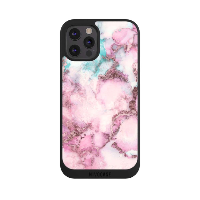 iPhone 12 Pro Max NIVOpure Encre tourbillonnante rose