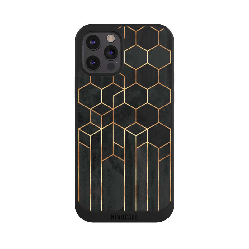 iPhone 12 Pro Max NIVOpure Schwarze Sechsecke