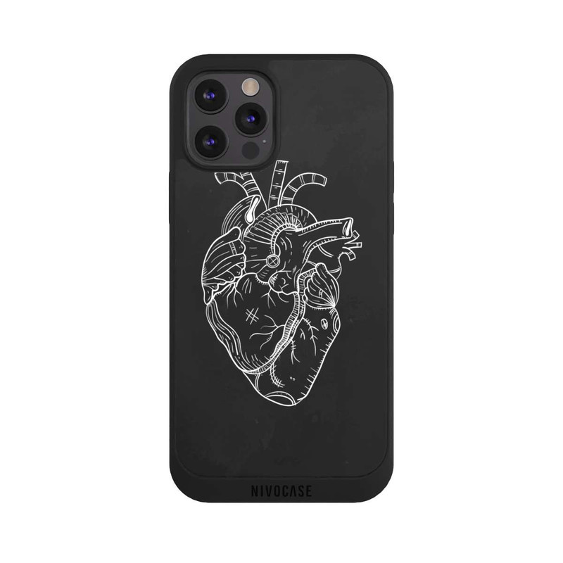 iPhone 12 Pro Max NIVOpure Heart Drawing Black