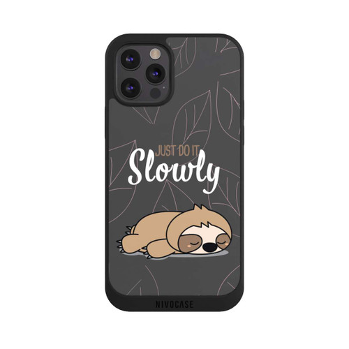 Apple iPhone 12 Pro Max NIVOpure Just Do It Slowly Sloth Grey