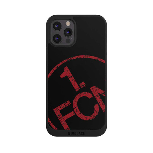 Apple iPhone 12 Pro Max NIVOpure FCN Logo Rot Texture in Hintergrund Schwarz