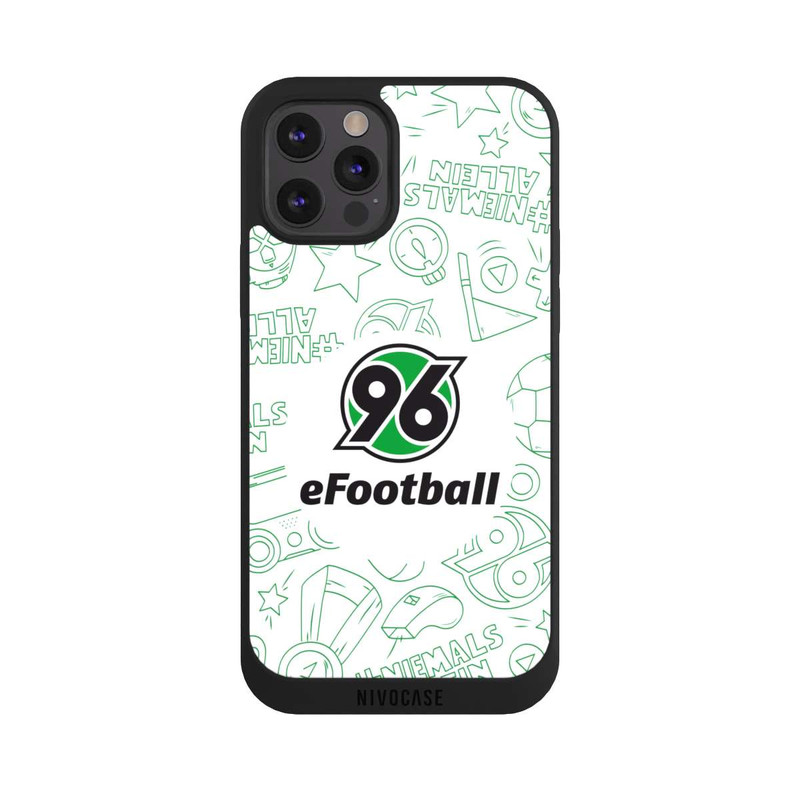 iPhone 12 Pro Max NIVOpure Hannover 96 Football Pattern Design White