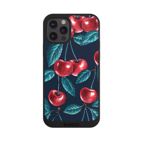 Apple iPhone 12 Pro Max NIVOpure Cerises Motif foncé