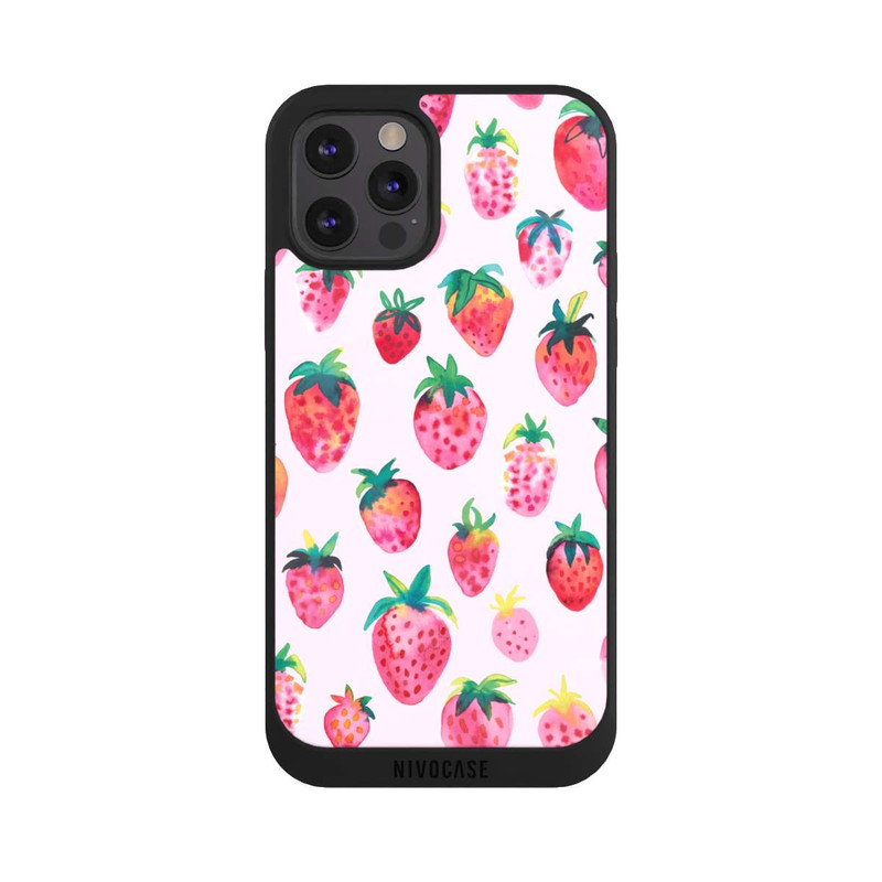 iPhone 12 Pro Max NIVOpure Fraises aquarelles