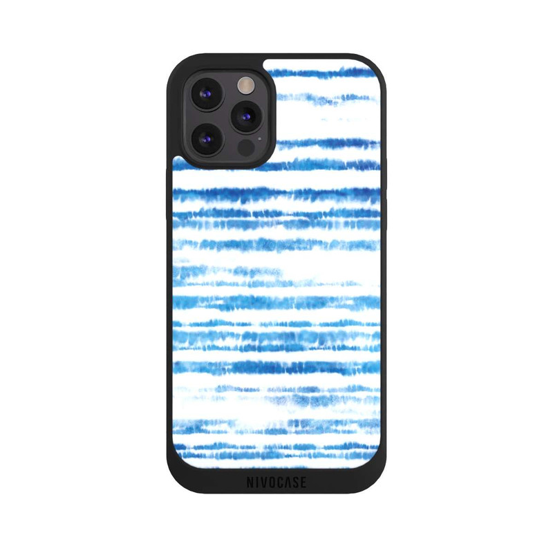 iPhone 12 Pro Max NIVOpure Blue Stripes - Batik