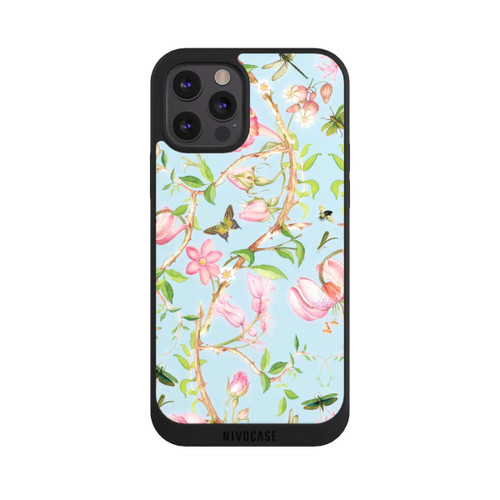 Apple iPhone 12 Pro Max NIVOpure Vintage Botanic Flowers Blue
