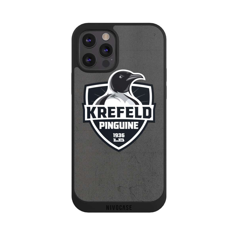 iPhone 12 Pro Max NIVOpure Krefeld Pinguine Logo Schwarz und Weiß
