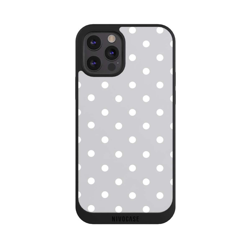 iPhone 12 Pro Max NIVOpure Polka Dots Gris