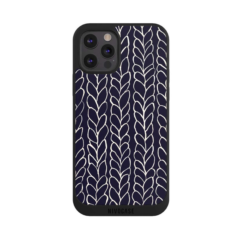 iPhone 12 Pro Max NIVOpure Tresses En Laine Dessins Marine
