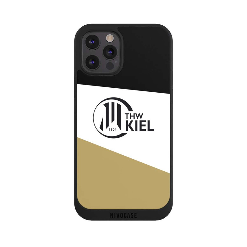 iPhone 12 Pro Max NIVOpure THW Kiel Streifen Schwarz Weiss Gold