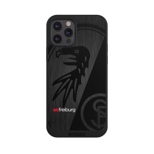Apple iPhone 12 Pro Max NIVOpure  Kratzen Metall Hintergrund mit dem Schriftzug  Vertikal SC Freiburg