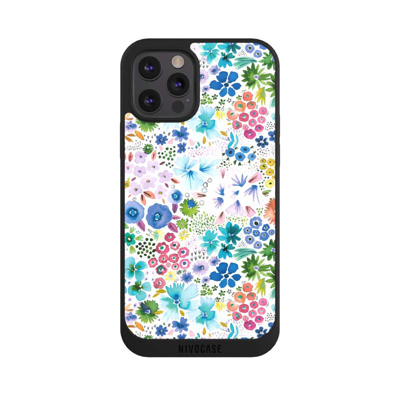 iPhone 12 Pro Max NIVOpure Petites Fleurs de Printemps Bleues