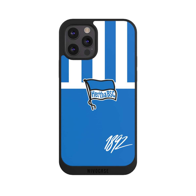 iPhone 12 Pro Max NIVOpure Blau und Weiß Vertikal Streifen