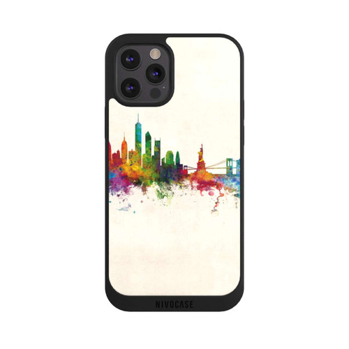 Apple iPhone 12 Pro Max NIVOpure New York Ligne d'horizon V2 arrière-plan vintage
