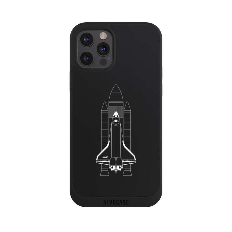iPhone 12 Pro Max NIVOpure Navette spatiale blanc sur noir