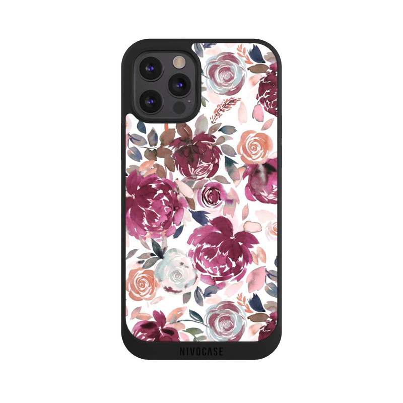 iPhone 12 Pro Max NIVOpure Autumn Peonies and roses Pink