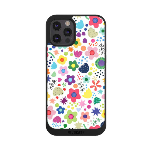 Apple iPhone 12 Pro Max NIVOpure Fleurs psychédéliques colorées