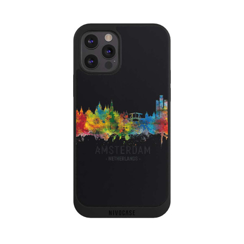 Apple iPhone 12 Pro Max NIVOpure Ligne d'horizon d'Amsterdam Pays-Bas Noir