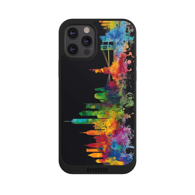 iPhone 12 Pro Max NIVOpure Ligne d'horizon de New York Noir