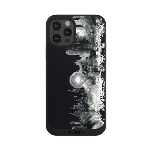 Apple iPhone 12 Pro Max NIVOpure London Ligne d'horizon BW Noir