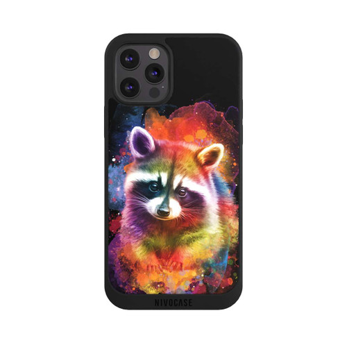 Apple iPhone 12 Pro Max NIVOpure Happy Racoon Schwarz