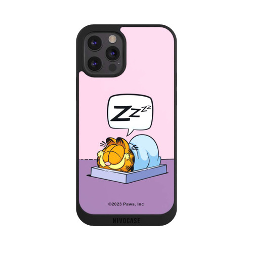 Apple iPhone 12 Pro Max NIVOpure Garfield Attaque de sieste rose