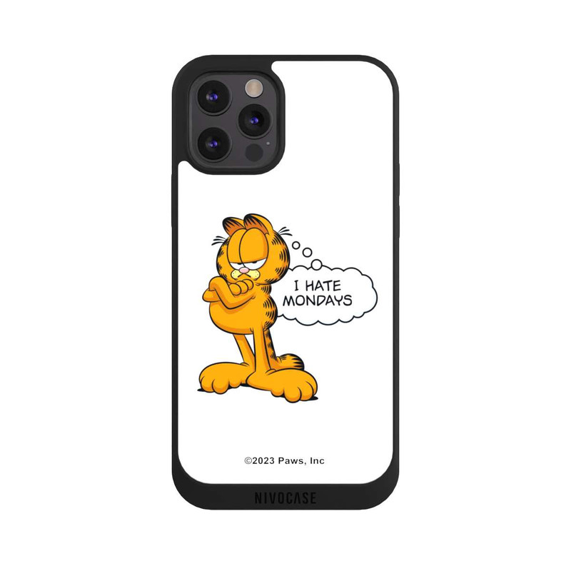 iPhone 12 Pro Max NIVOpure Garfield Je déteste les lundis Blanc