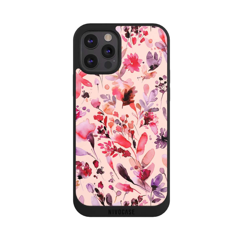 iPhone 12 Pro Max NIVOpure Fleurs artistiques Viva Magenta