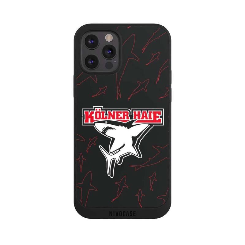 iPhone 12 Pro Max NIVOpure Haie Muster Rot