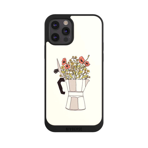 Apple iPhone 12 Pro Max NIVOpure Fleurs Moka