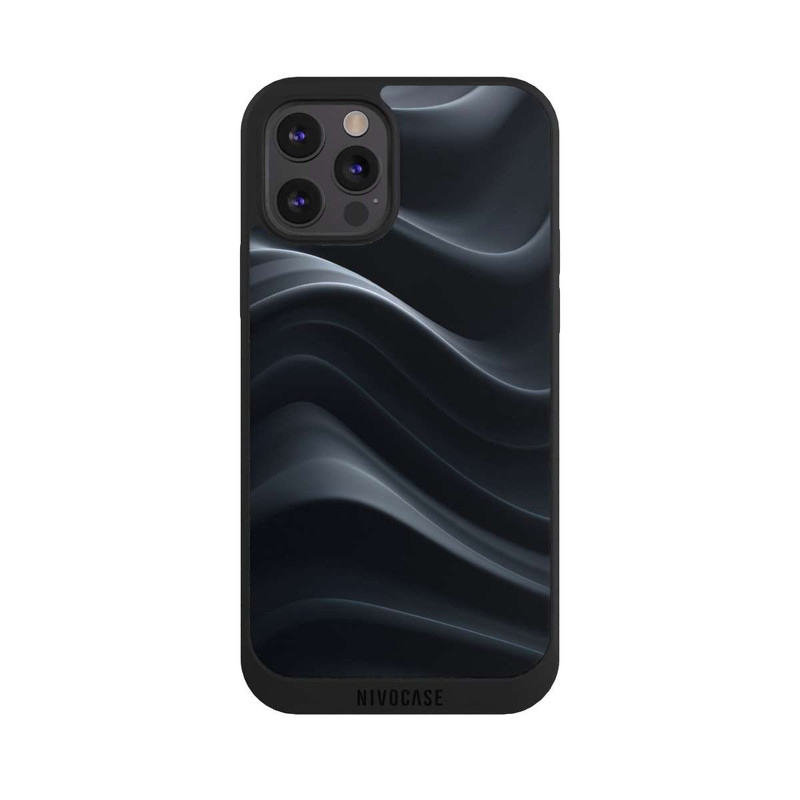 iPhone 12 Pro Max NIVOpure Black Waves Texture